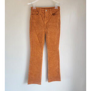 NWD L'agence Oriana High-Rise Straight Corduroy Pants Size 25 Orange